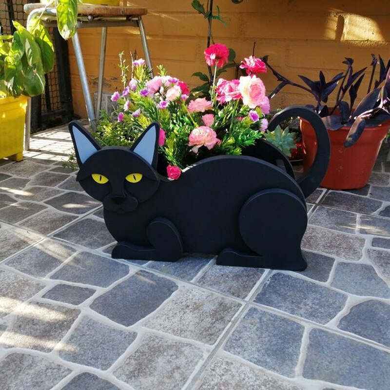 Garden Flower Pot Cat Shape Planter Cows Horse Sheep Rabbit Bear Garden Succulent Pots DIY PVC Flower Planter Garden Home Decor ShopOnlyDeal