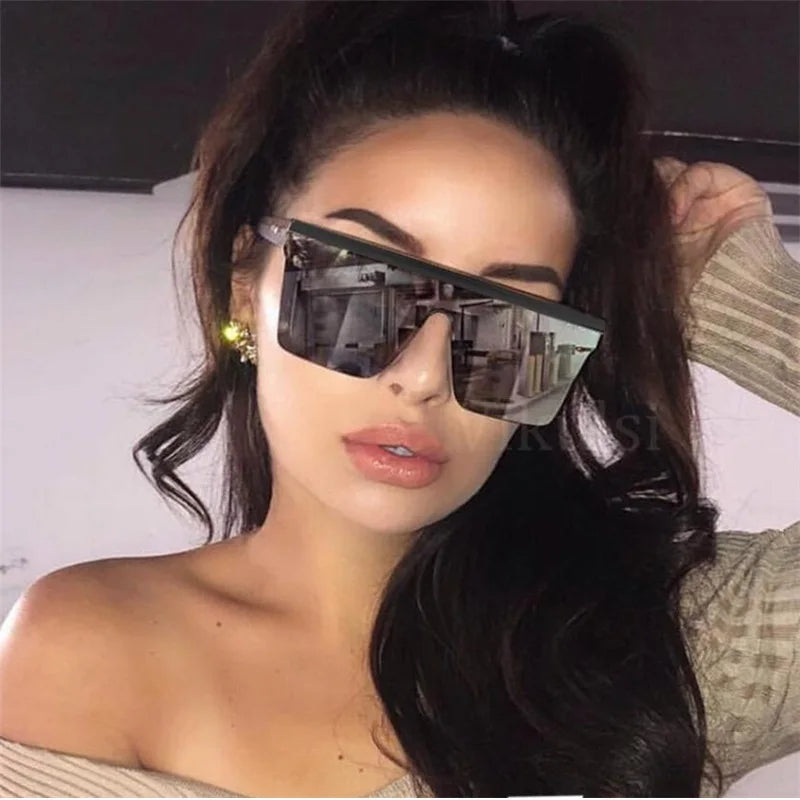 Square Oversized Sunglasses: Elevate Your Style with Big Frame Colorful Sun Glasses - Unisex Gradient Hip Hop Shades UV400 ShopOnlyDeal