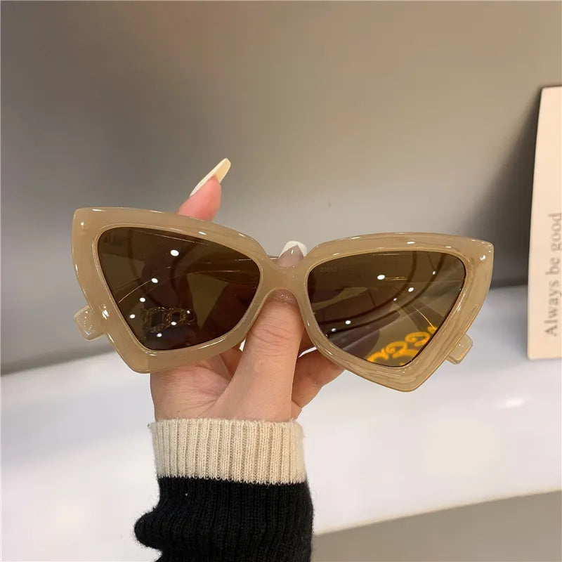 New Fashion Cat Eye Sunglass Trendy Female Eyewear Luxury Brand Designer Popular Women Travelling Sun Shades Glasse ShopOnlyDeal