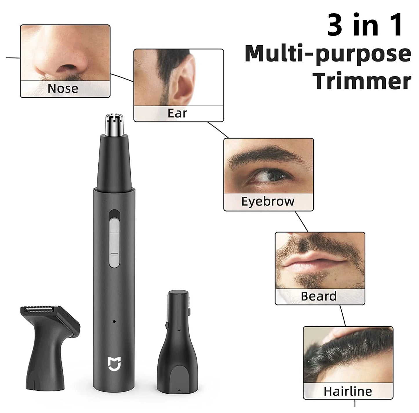 Xiaomi Mijia Electric Nose Ear Hair Trimmer for Men Painless Rechargeable Sideburns Eyebrows Beard 3 in 1 Hair Clipper Shaver ShopOnlyDeal