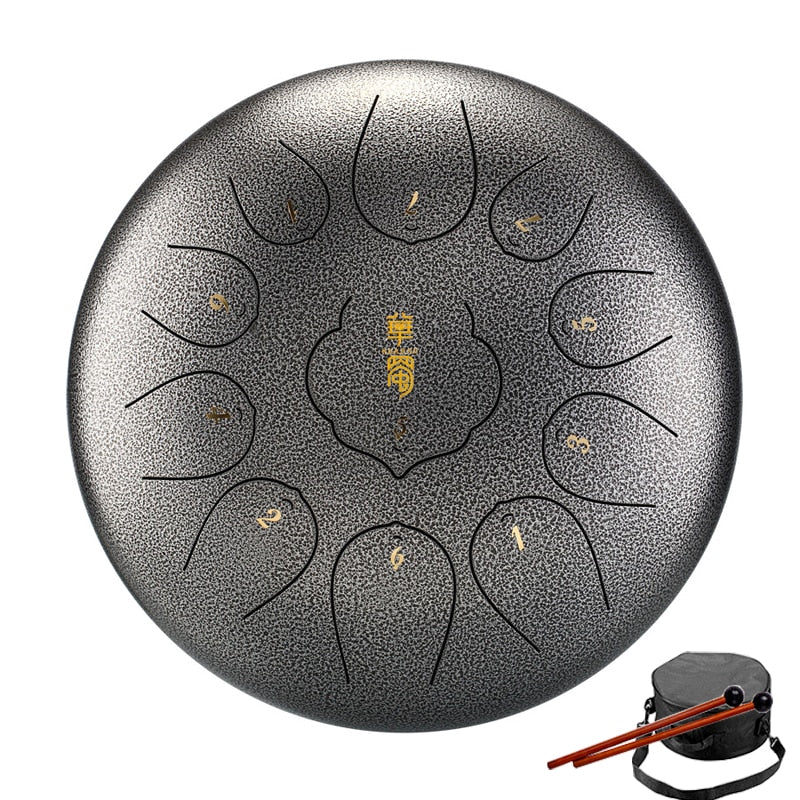 Ethereal Hang Drum Percussion Handpan Musical Instruments Steel Tongue Drum 10 Inch 11 Notes Tone Key F Range Tang Drum ShopOnlyDeal