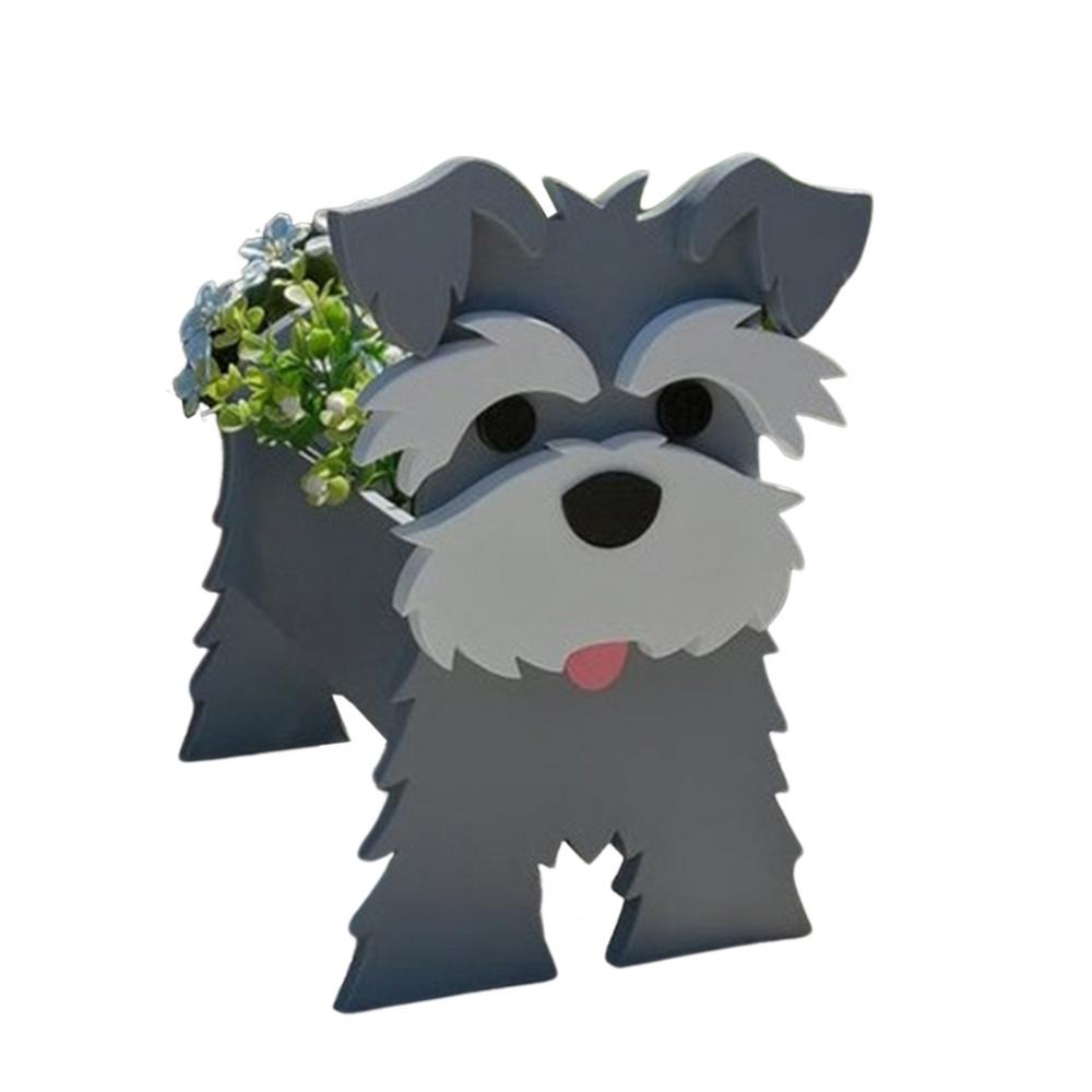 Garden Flower Pot Dog Planter Schnauzer Bulldog Poodle Corgi Yorkshire Garden Pots DIY PVC Flower Planter Garden Home Decor ShopOnlyDeal