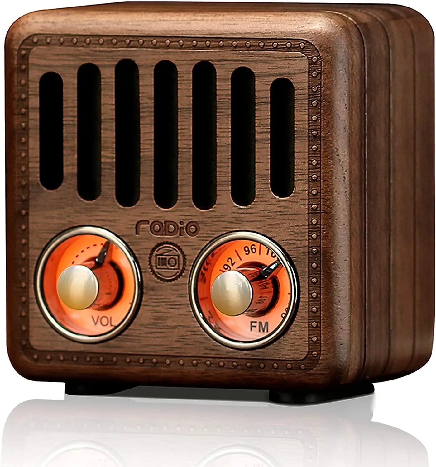 Solid Wood Portable Mini Retro FM Radio Bluetooth Speaker Old Fashioned Classic Style ShopOnlyDeal