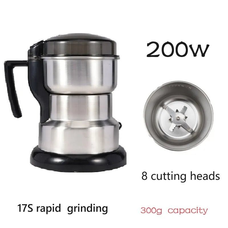 High Power Electric Coffee Grinder Kitchen Cereal Nuts Beans Spices Grains Grinder Machine Multifunctional Home Coffee Grinder ShopOnlyDeal