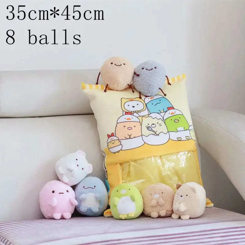 Kawaii Animal Balls Pudding Candy Bag Pillow Plush Stuffed Mini Doll of Donut Boba Milk Tea Bat Newt Cat Nap Plushie ShopOnlyDeal