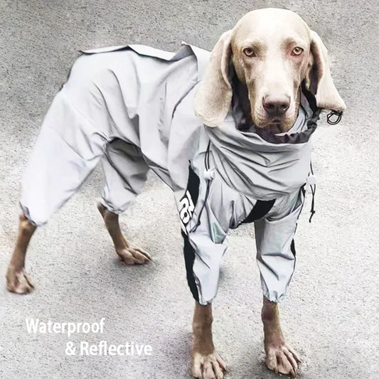 Reflective Pet Dog Jumpsuit Waterproof Raincoat Sunscreen Dog Outdoor Clothes Jacket for Small Medium Large Dog Pet Supplies ShopOnlyDeal