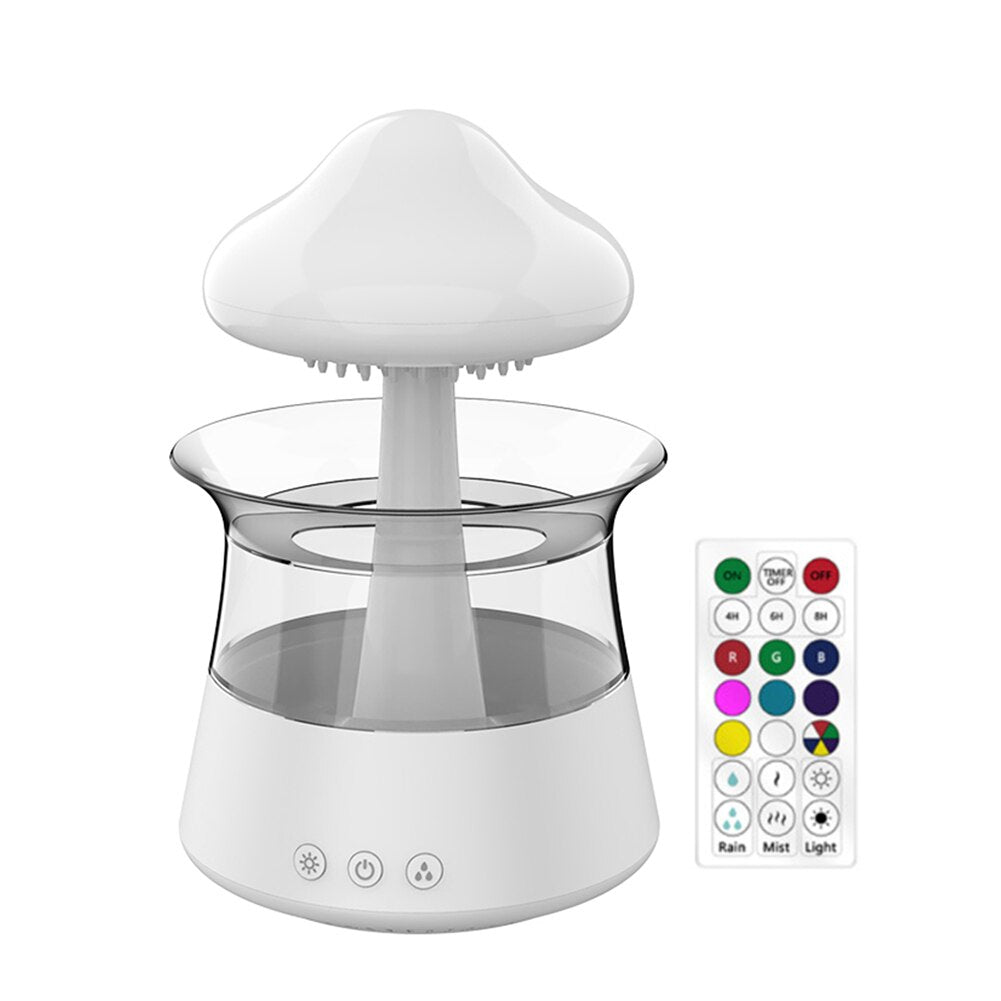 Mushroom Rain Air Humidifier Colorful Night Light Electric Aroma Diffuser Moisturize Skin Relieve Fatigues for Bedroom Kids Room ShopOnlyDeal