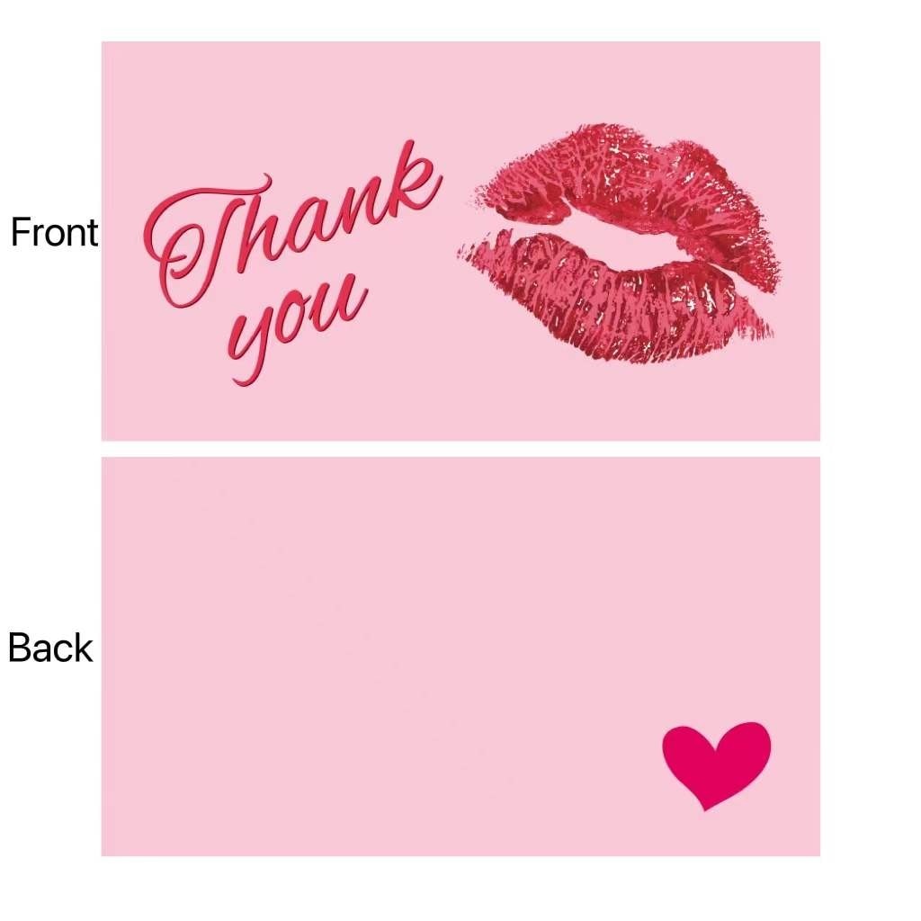 30pcs Thank You Cards For Shipping Packaging Pink You are the Heart of My Business Cards  Gift Wrapping Valentine's Day Wedding Uptrends