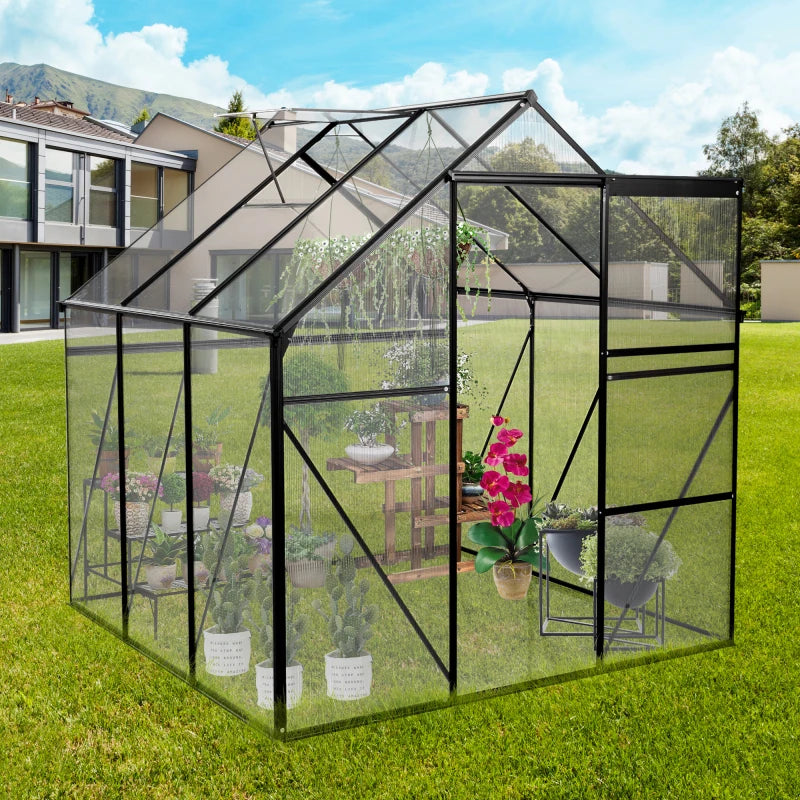 6 x 6 Foot Outdoor Garden Walk-In Greenhouse - Terrace Plant Breeding House, Windproof and Rainproof Courtyard Planting House ShopOnlyDeal