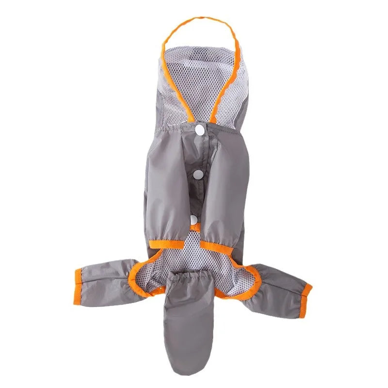 Waterproof Dog Raincoat with Traction | Solid Color Frosted Transparent Design | Tail-Friendly | Four Seasons Clothing for Small Pets ShopOnlyDeal