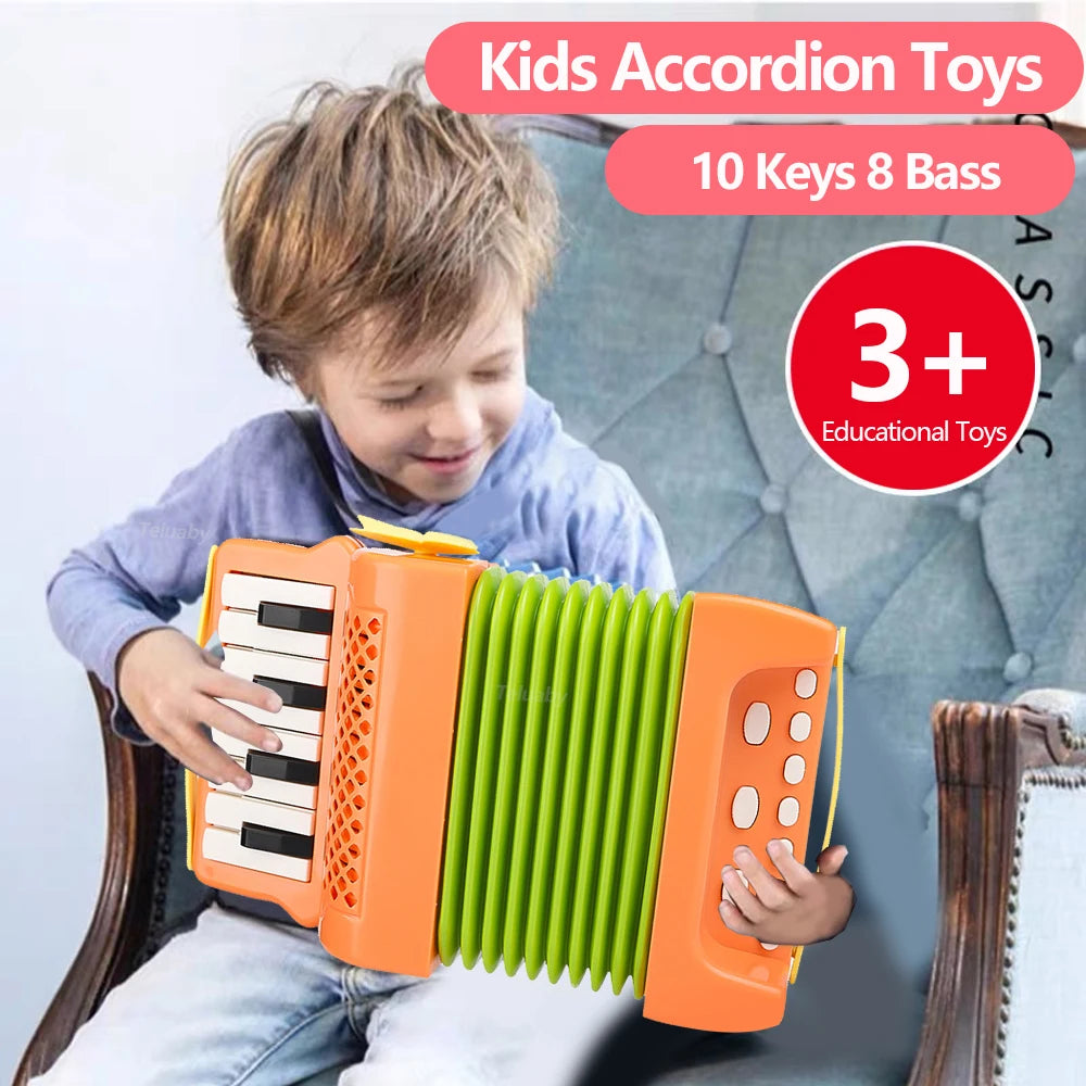 Accordion Toy for Kids | 10 Keys 8 Bass | Musical Instrument Educational Toy | Gifts for Toddlers, Beginners, Boys & Girls ShopOnlyDeal