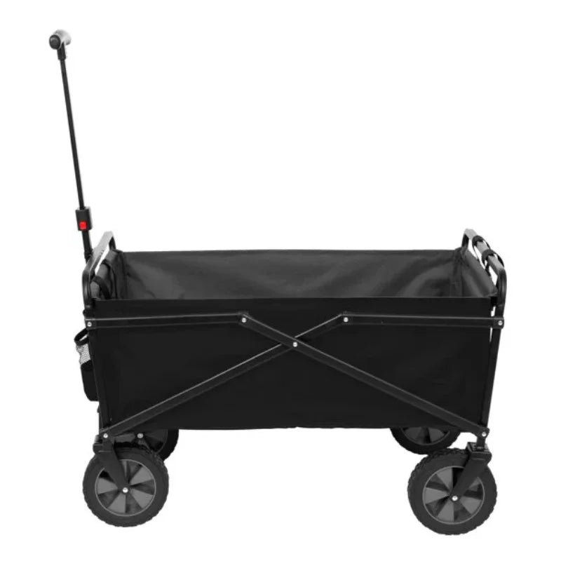 Compact Outdoor Folding Utility Wagon, Black ShopOnlyDeal