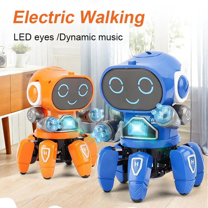 Kids Smart Electronic Humanoid Dance Robot Toy | Intelligent B/O Six Claws Walking Mechanical Dancing Robot with Light & Music ShopOnlyDeal