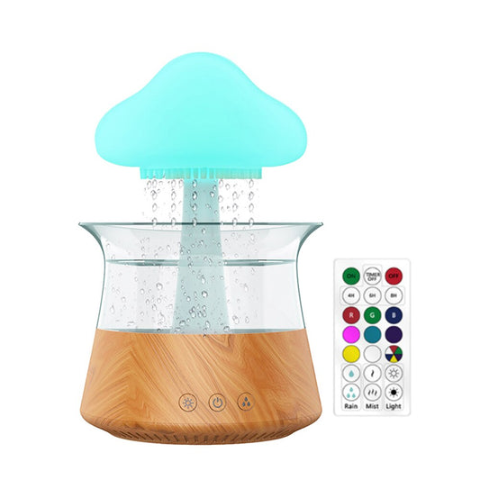 Mushroom Rain Air Humidifier Colorful Night Light Electric Aroma Diffuser Moisturize Skin Relieve Fatigues for Bedroom Kids Room ShopOnlyDeal