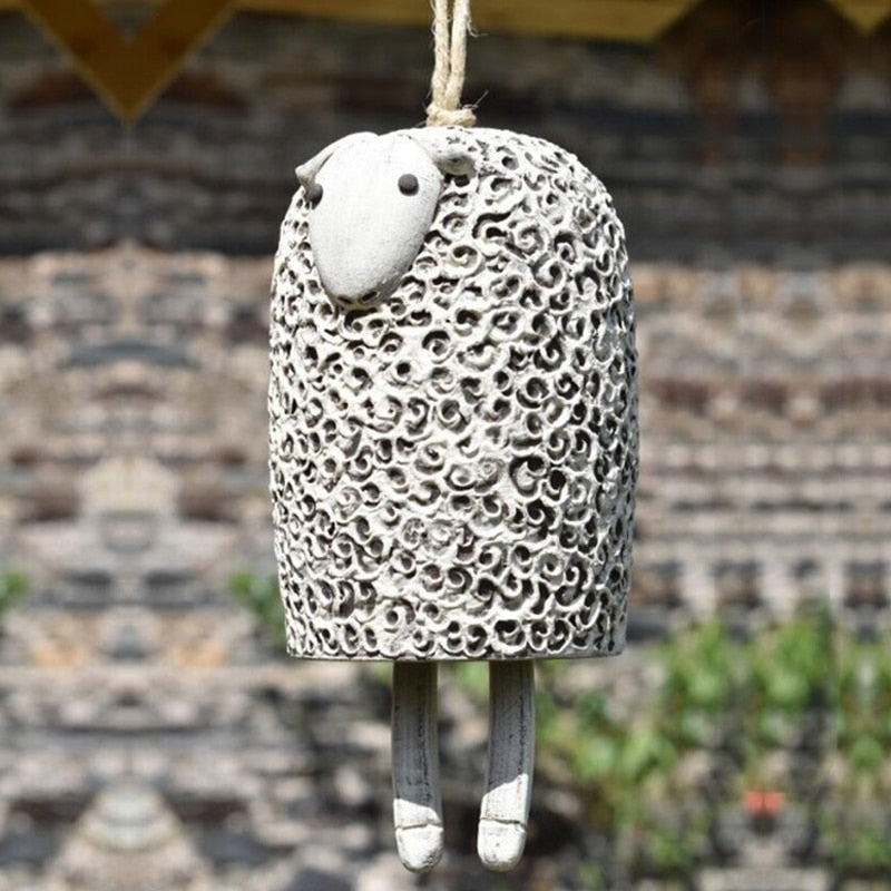 Kawaii Animal Wind Chimes Rustic Wood Room Decoration Cute Chimes Wind Bell Animal Resin Garden Metal Door Outdoor Decor Pendants ShopOnlyDeal