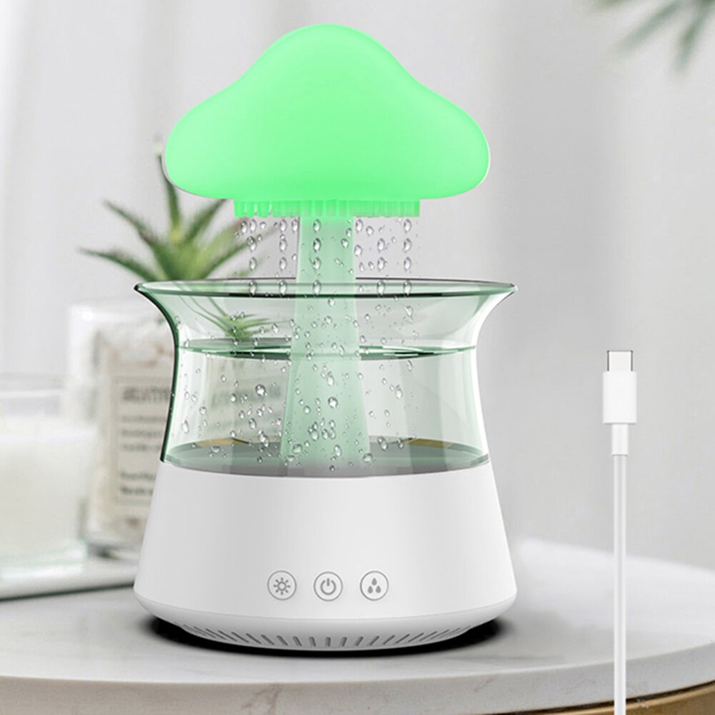 Mushroom Rain Air Humidifier Colorful Night Light Electric Aroma Diffuser Moisturize Skin Relieve Fatigues for Bedroom Kids Room ShopOnlyDeal