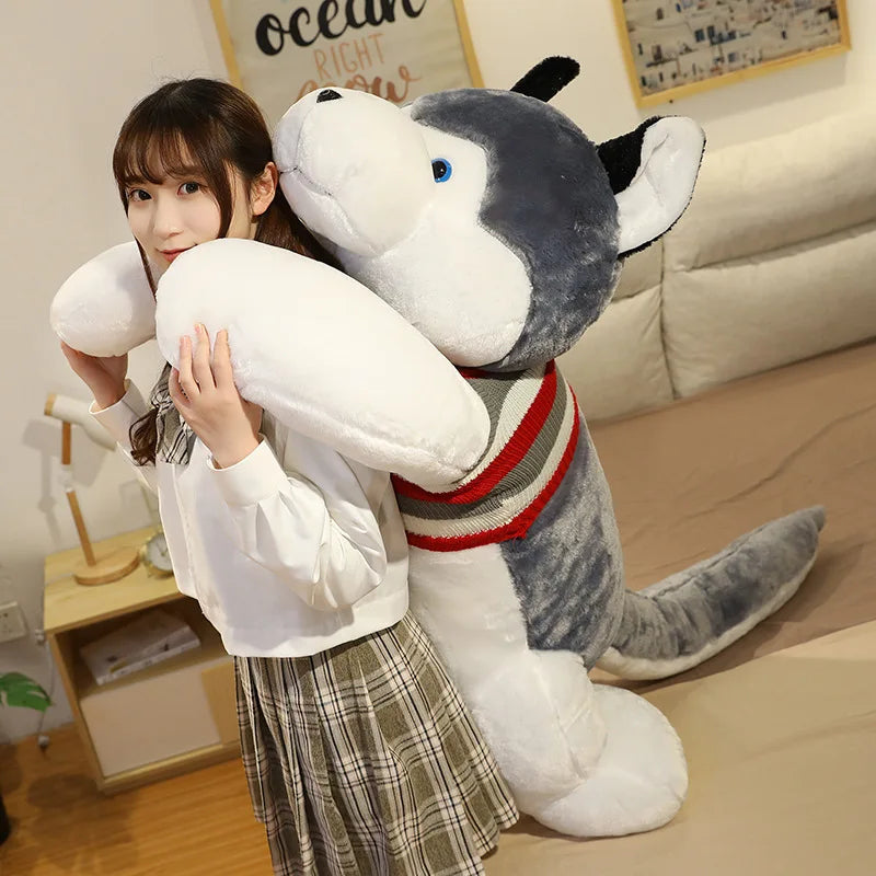 Giant Soft Kawaii Husky Dog Plush Toys Cute Stuffed Animals Long Sleep Pillow Doll For Kids Girlfriend Birthday Gift Home Decor ShopOnlyDeal