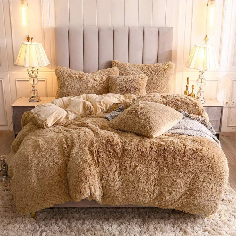 Luxury Ultra Soft Warm Fluffy Bed Set - Plush Shaggy Bedding Duvet Cover for Cozy Nights ShopOnlyDeal