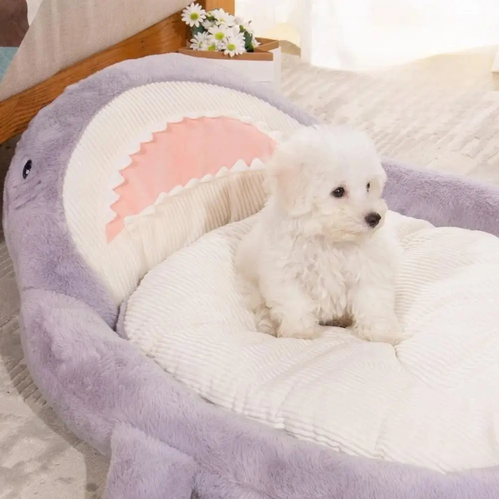 Cat Bed Cartoon Shark Dog Beds Large Size Cat Bed Dog Kennel Comfortable Pet Sleep Mat Kitten Puppy Sofa Bed Winter Warm  House ShopOnlyDeal