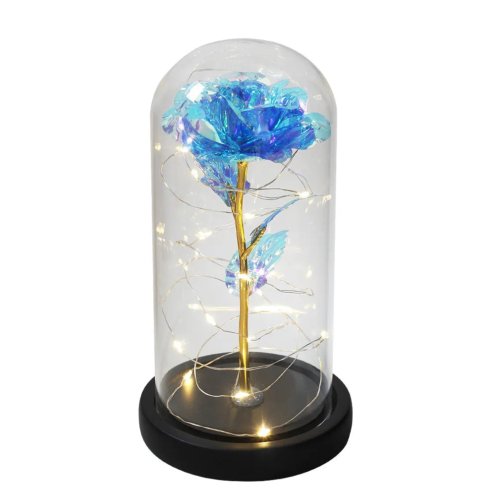 Galaxy Rose Artificial Flowers - Beauty and the Beast Rose Wedding Decor, Creative Valentine's Day and Mother's Gift 🌹✨💖 ShopOnlyDeal