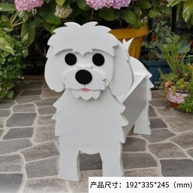 Corgi Dog Planter Garden Flower Pot Dog Shape Planter Schnauzer Bulldog Poodle Corgi Yorkshire Vase Pots DIY PVC Flower Planters Garden Home Decor ShopOnlyDeal