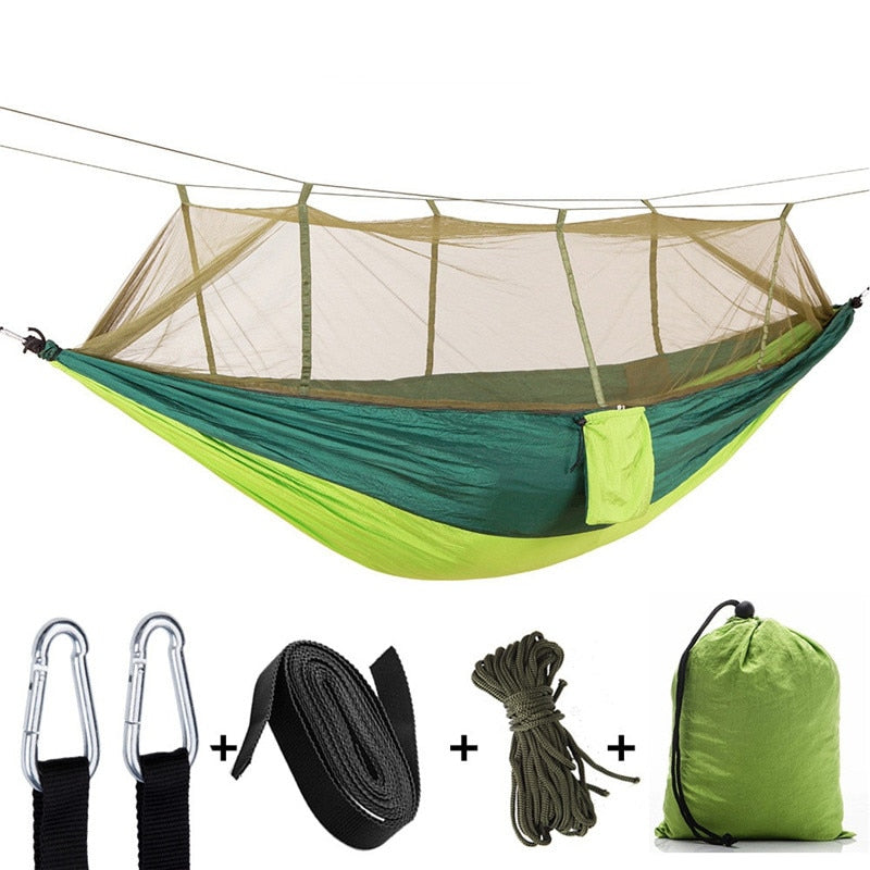 Sleeping Swing with Anti-Mosquito Parachute Cloth: Double 210T Nylon Aerial Camping Tent and Outdoor Mosquito Net Hammock ShopOnlyDeal