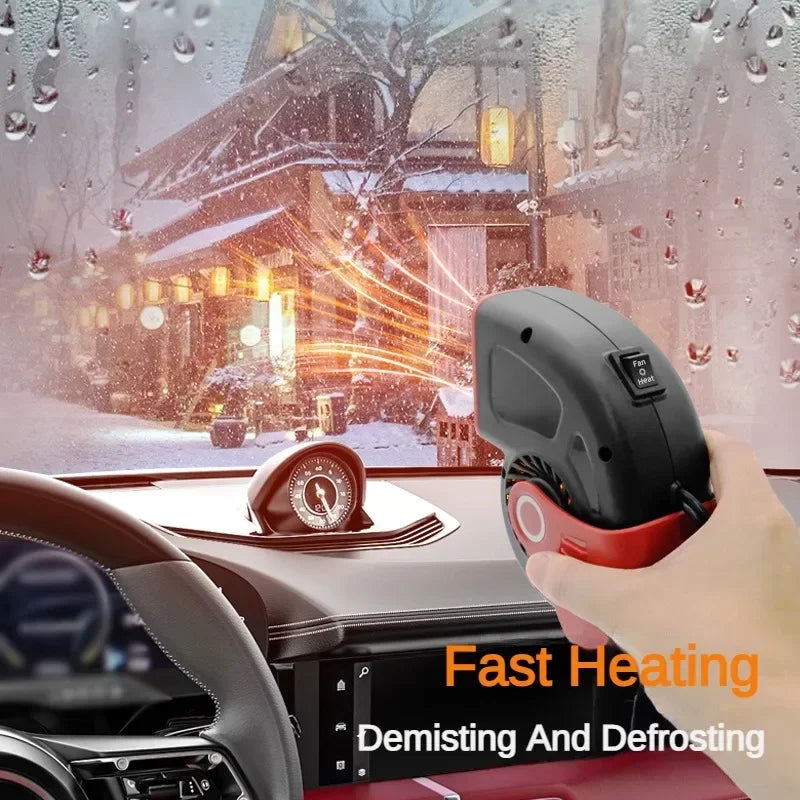 2 IN1 12V 150W Portable Car Heater Electric Cooling Heating Fan 360-Degree Electric Dryer Windshield Defogging Demister Defroste ShopOnlyDeal