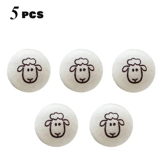 Wool Dryer Balls Fabric Virgin For Dry Machine Reusable Natural Softener Fleece Balls Home Drying Clothes Dryer Special Balls ShopOnlyDeal