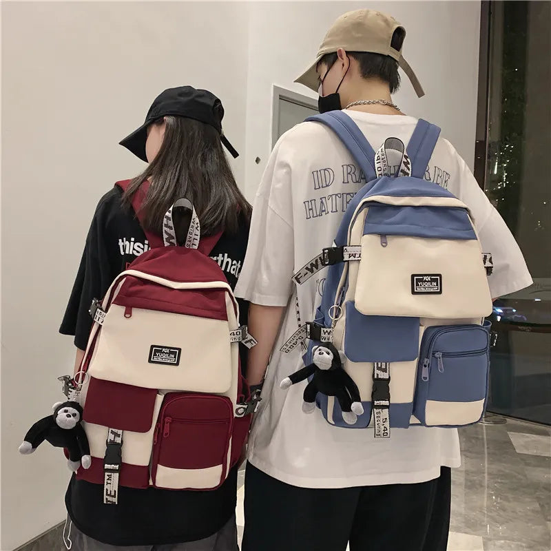 Kawaii Korean schoolbag female student backpack large capacity fashion boy backpack computer bag femal school backpack  school bags ShopOnlyDeal