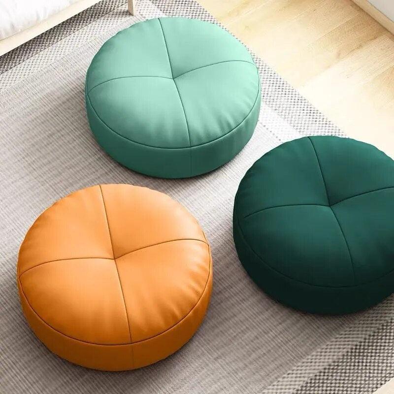 Japanese Cushion Simple Nappa Leather Lazy Person Tatami Futon Living Room Sofa Small Stool Balcony Bay Window Cushion ShopOnlyDeal