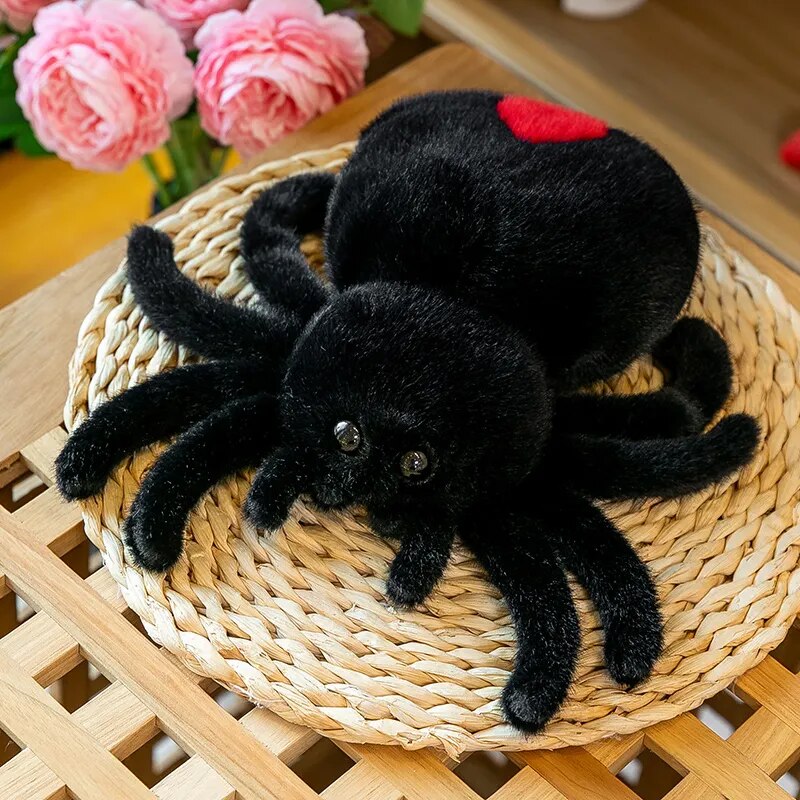 Simulation Black Spider Jumping Spider Doll Crawling Pet Doll Plush Cute Reptile Plush Toy Super Cute Doll ShopOnlyDeal