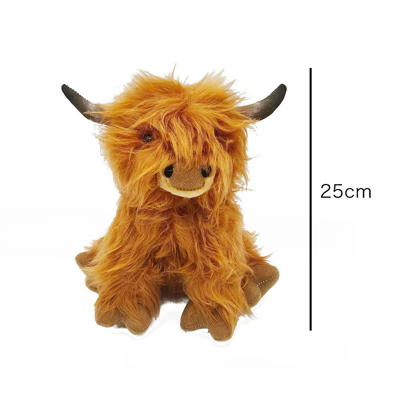 Highland Cow and Sheep Simulation  Animal Plush Doll Soft Stuffed  Cows Cattlle Plush Toy Plushie Gift for Kids Boys Girls ShopOnlyDeal