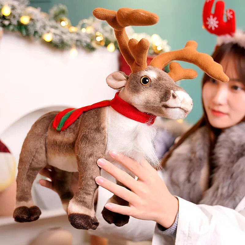 Simulation Reindeer Plush Toy Christmas Deer Plushies Doll Xmas Elk Soft Toys Merry Christmas New Year Decor Best Gifts for Kids ShopOnlyDeal