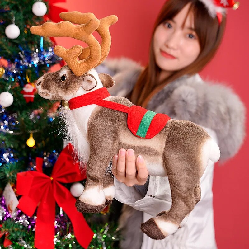 Simulation Reindeer Plush Toy Christmas Deer Plushies Doll Xmas Elk Soft Toys Merry Christmas New Year Decor Best Gifts for Kids ShopOnlyDeal