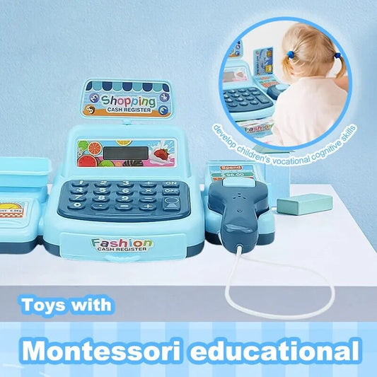 Simulation Supermarket Cash Register Game Toy Electronic Pretend Play House Toys Lighting Sound Effects Child Kid Gift Boy Girl ShopOnlyDeal