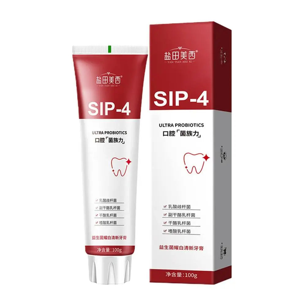 Sip-4 Probiotic Whitening Toothpaste Brightening & Stain Removing Sp-4 Probiotic Toothpaste Fresh Breath Teeth Whiten Toothpaste ShopOnlyDeal