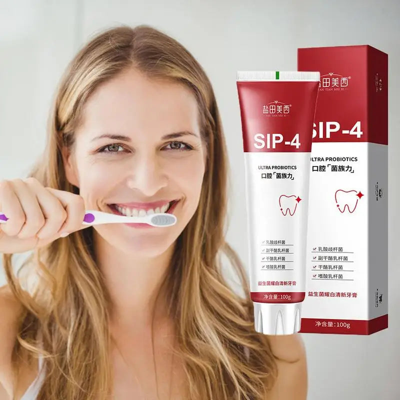 Sip-4 Probiotic Whitening Toothpaste Brightening & Stain Removing Sp-4 Probiotic Toothpaste Fresh Breath Teeth Whiten Toothpaste ShopOnlyDeal