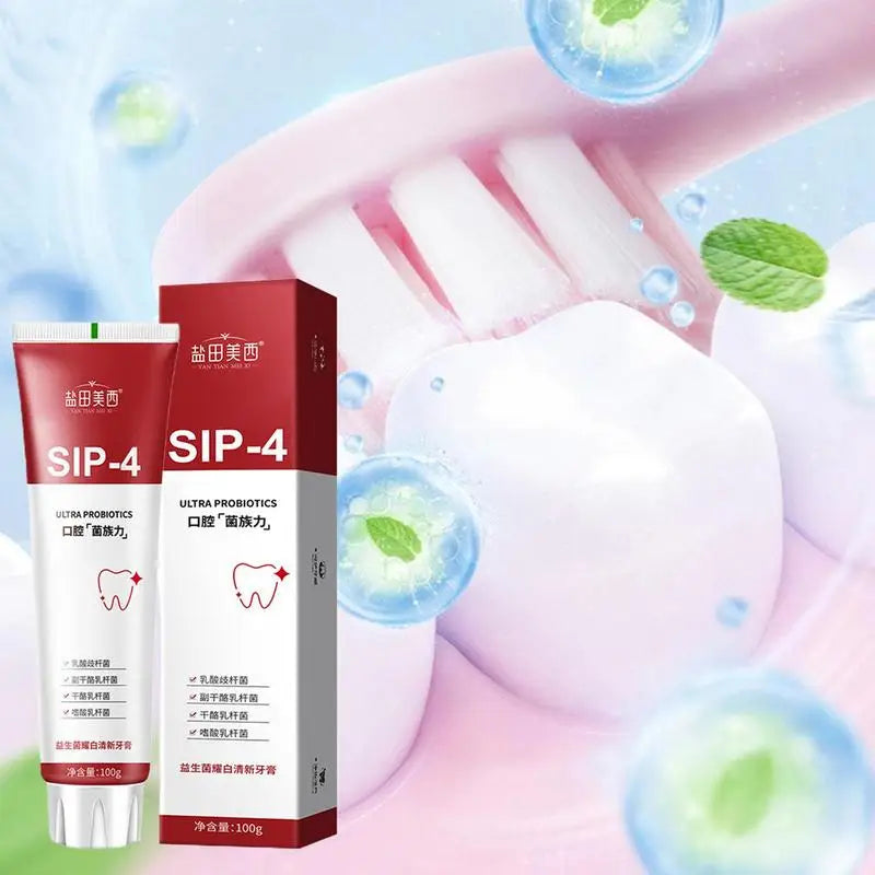 Sip-4 Probiotic Whitening Toothpaste Brightening & Stain Removing Sp-4 Probiotic Toothpaste Fresh Breath Teeth Whiten Toothpaste ShopOnlyDeal