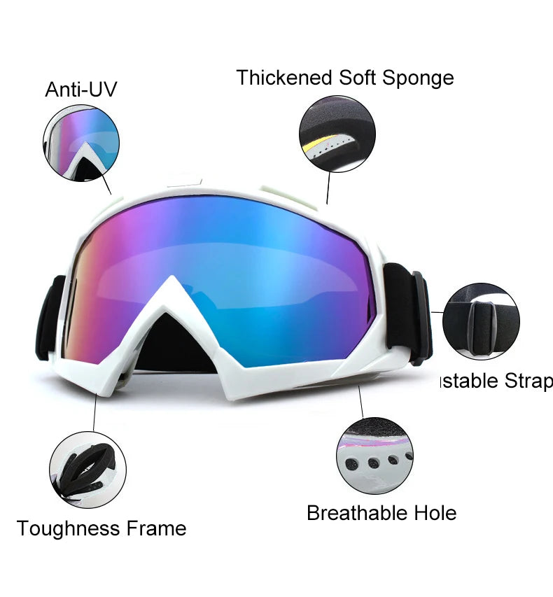 Skiing Goggles Windproof Cycling Motorcycle Goggles Winter Anti-Fog Snowboard Ski Glasses Ski Mask Tactical Goggle Sunglasses ShopOnlyDeal