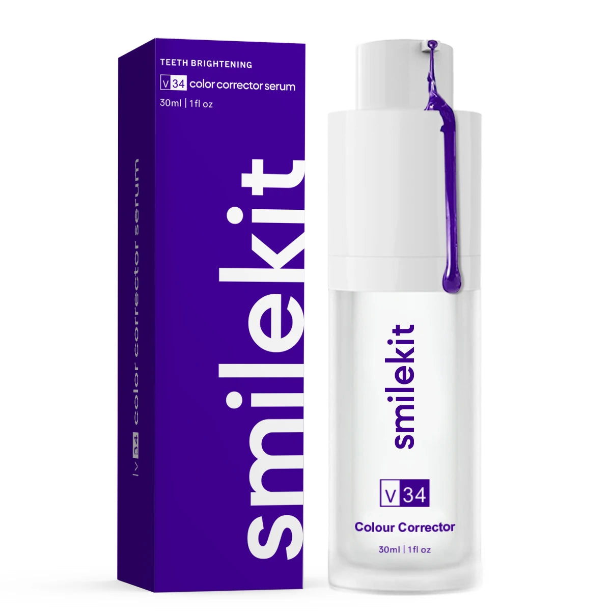 Smilekit Teeth Whitening Purple Toothpaste V34 Colour Mousse Dental Care For Teeth White Brightening Tooth Reduce Yellowing ShopOnlyDeal