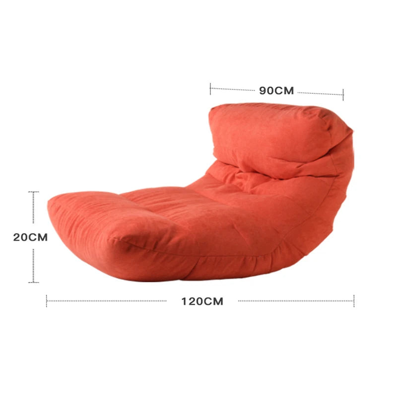 Sofas Cover Puff Chairs Without Filler Linen Cloth Lounger Seat Bean Bag Pouf Puff Couch Tatami Pouf Salon Puff Lazy Bean Bag Easy Choice Official Store