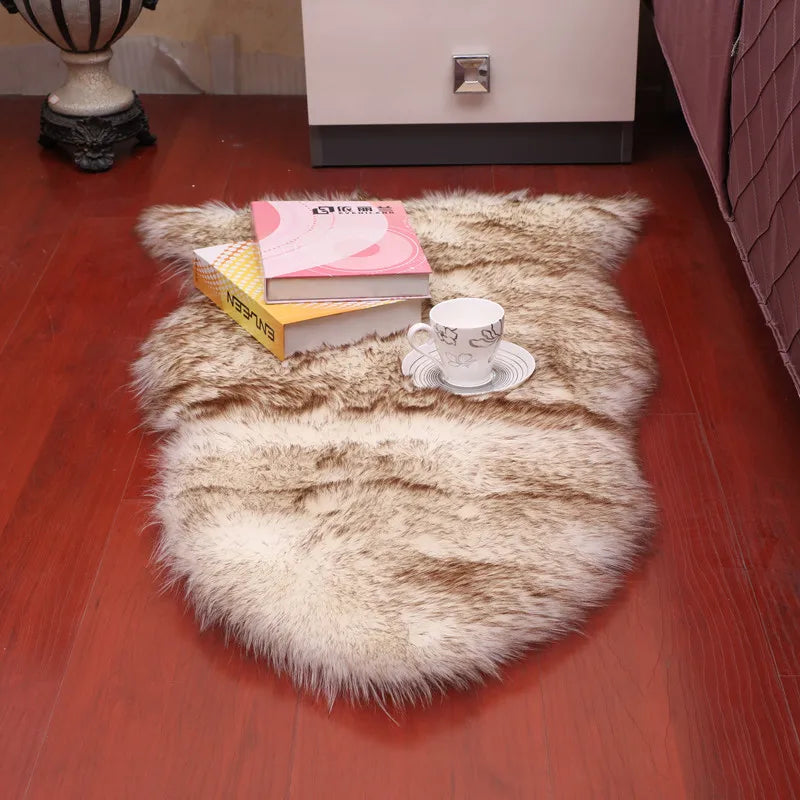 Soft Faux Fur Sheepskin Rug Fluffy Chair Cover Long Hair Children's Bedroom Mat Plush Wool Hairy Carpet Pad Seat Area Furry Rugs ShopOnlyDeal