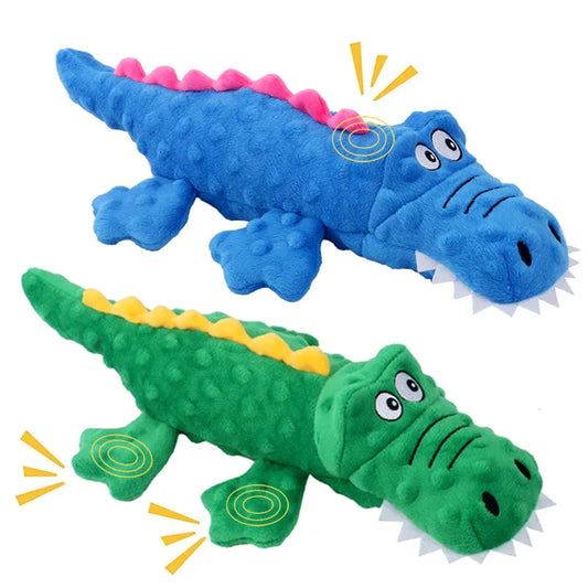 Soft Plush Pet Dog Squeaky Chew Toys Stuffed Crocodile for Small Large Dogs Cat Cute Interactive Squeak Toy Durable ShopOnlyDeal