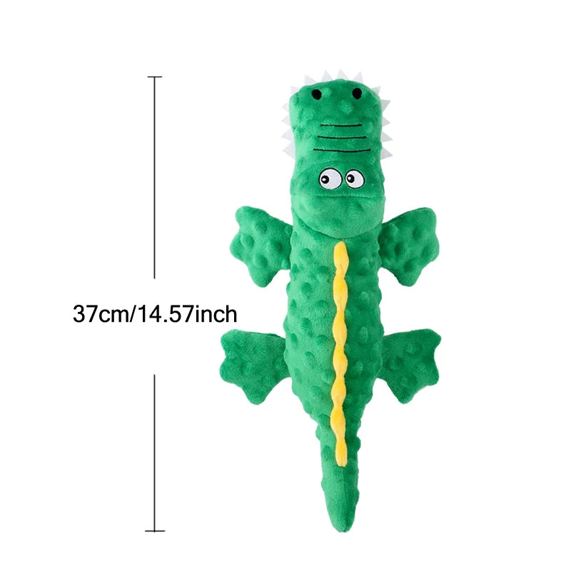 Soft Plush Pet Dog Squeaky Chew Toys Stuffed Crocodile for Small Large Dogs Cat Cute Interactive Squeak Toy Durable ShopOnlyDeal