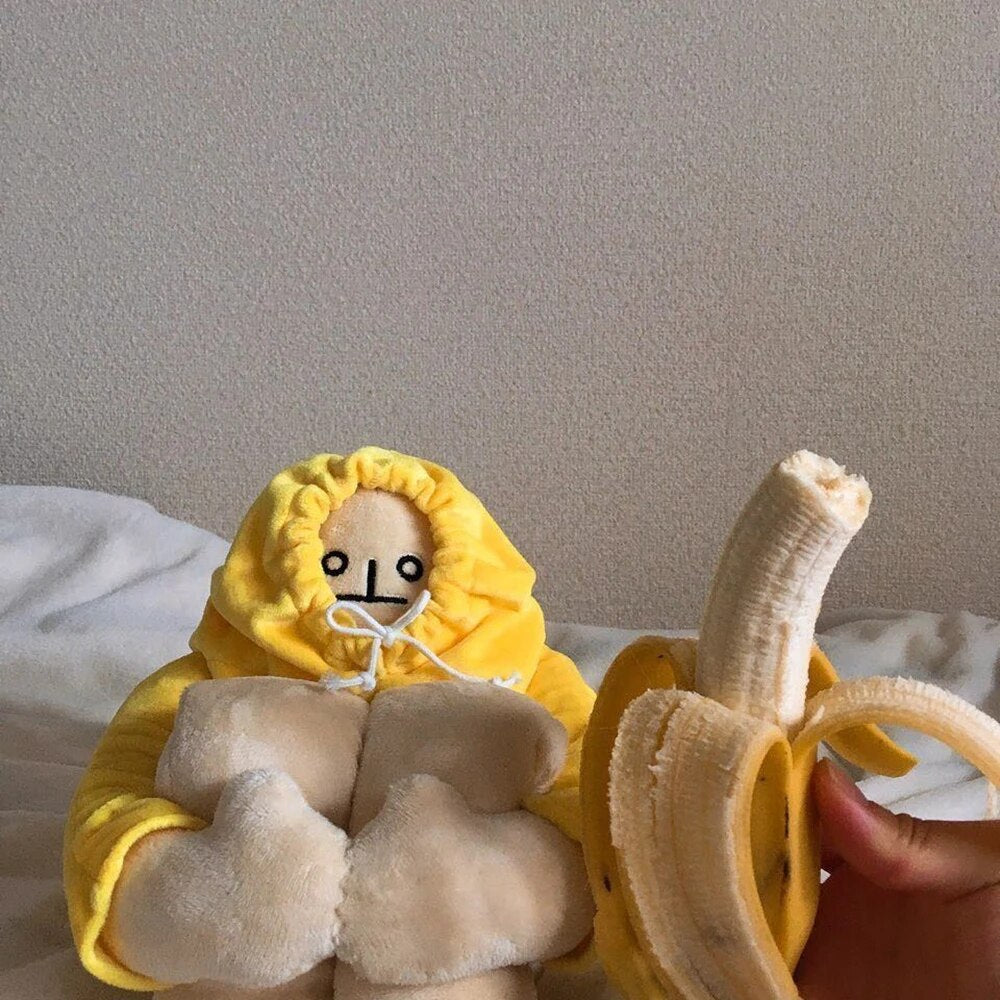 Funny Stuffed Banana Man Action Soft Figure Cure Squat Cction Figure Cute Cartoon Stuffed Doll Birthday Present ShopOnlyDeal