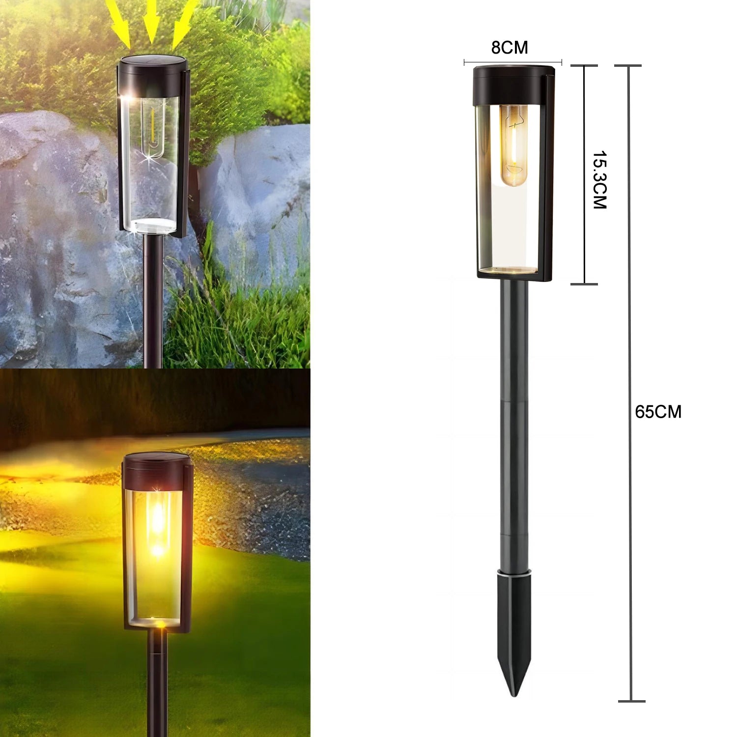 Solar Pathway Lights Outdoor - Waterproof Landscape Lights for Walkway Driveway Lawn Patio Garden Decor ShopOnlyDeal