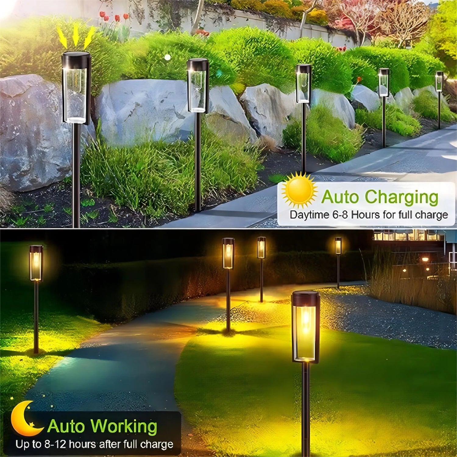 Solar Pathway Lights Outdoor - Waterproof Landscape Lights for Walkway Driveway Lawn Patio Garden Decor ShopOnlyDeal