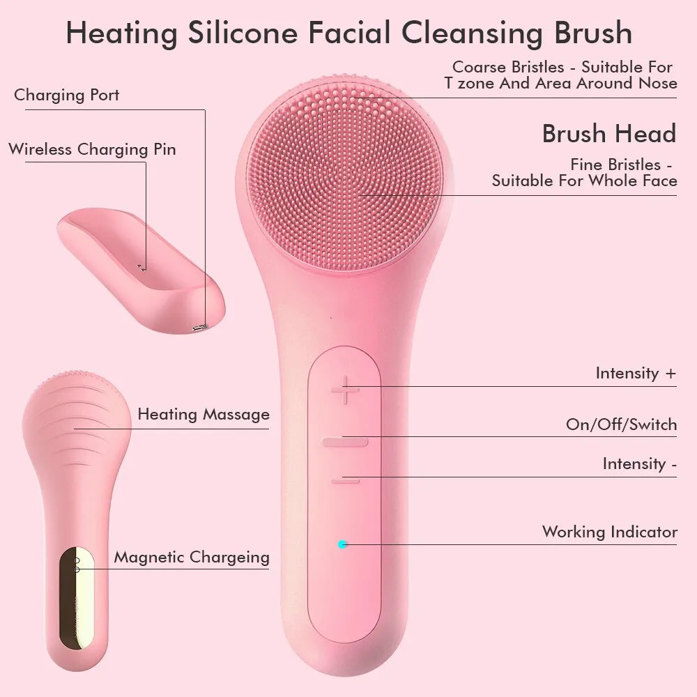 Sonic Facial Cleansing Brush Waterproof Electric Face Cleansing Brush Device for Deep Cleaning Cutesliving Store