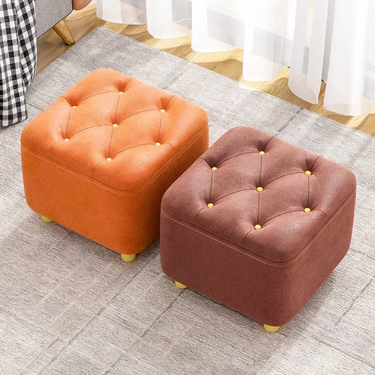 Ottoman Stool Furniture Square Soft Stool Sofa Stools Change Shoes At The Door Multifunction Household Ottoman Modern Simple Round Stool ShopOnlyDeal