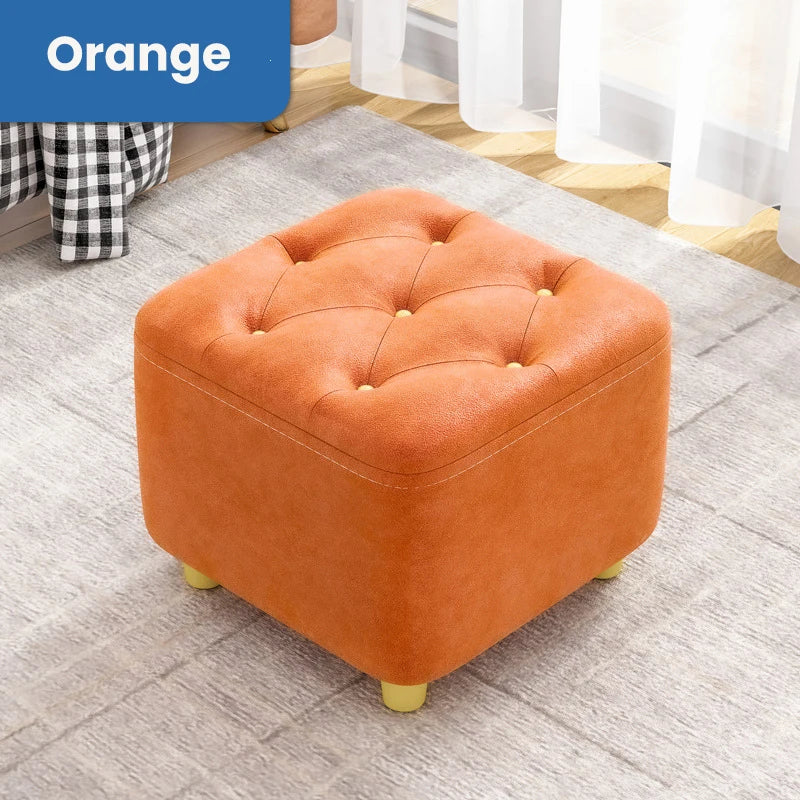Ottoman Stool Furniture Square Soft Stool Sofa Stools Change Shoes At The Door Multifunction Household Ottoman Modern Simple Round Stool ShopOnlyDeal